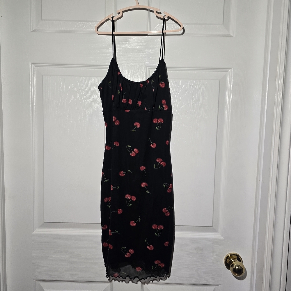 BEAR DANCE Y2K Cherry Print Minidress - Picture 3 of 6
